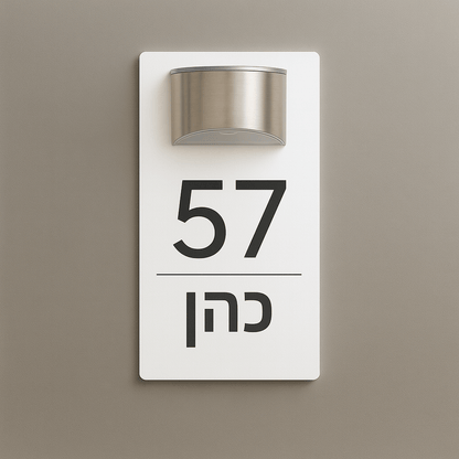 שלט כתובת עם תאורה סולרית - Bordo - בורדו